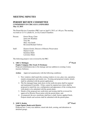 MEETING MINUTES PERMIT REVIEW COMMITTEE