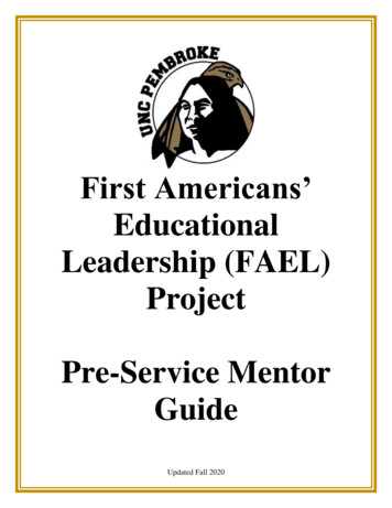 Educational Leadership (FAEL) Project Pre-Service Mentor Guide