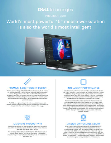 PRECISION 7550 World’s Most Powerful . - Dell Technologies