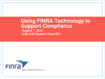 Using FINRA Technology To Support Compliance
