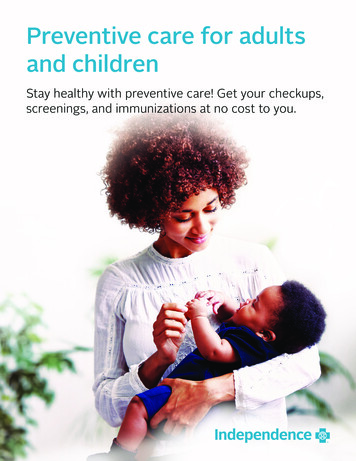 Preventive Care Services For Adults And Children