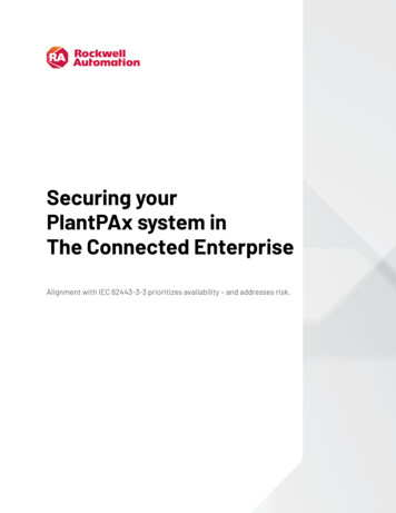 Securing Your PlantPAx System In The Connected Enterprise .