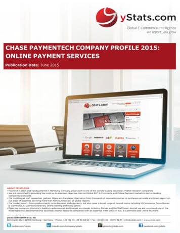 CHASE PAYMENTECH COMPANY PROFILE 2015: ONLINE 