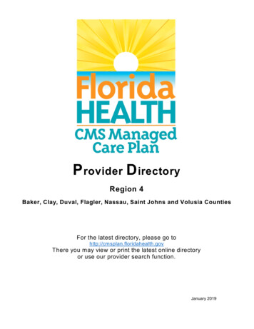 Provider Directory Region 4 - Florida; Health