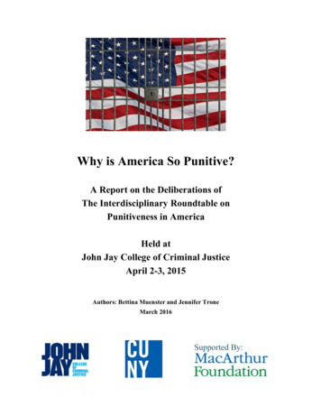Why Is America So Punitive? - City University Of New York