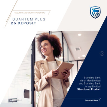 QUANTUM PLUS 26 DEPOSIT - Standard Bank