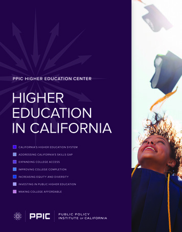 Higher Education In California