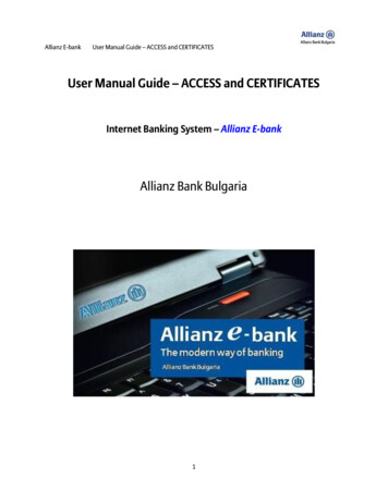 User Manual Guide ACCESS And CERTIFICATES
