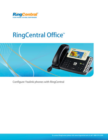 RingCentral Office Configuring Yealink Phones