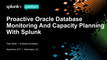 Proactive Oracle Database Monitoring And Capacity Planning .