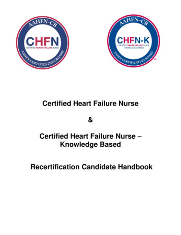 Certified Heart Failure Nurse Knowledge Based .