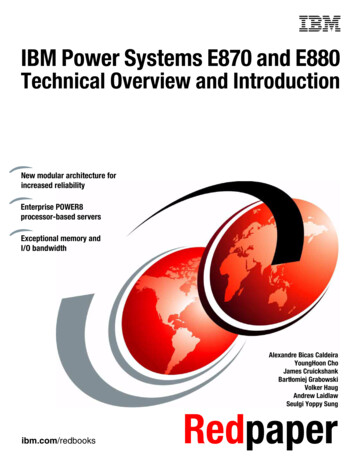IBM Power Systems E870 And E880 Technical Overview And .