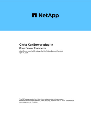 Citrix XenServer Plug-in
