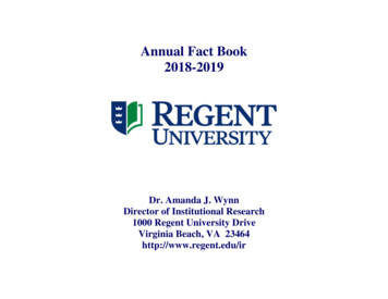 Annual Fact Book 2018-2019 - Regent University