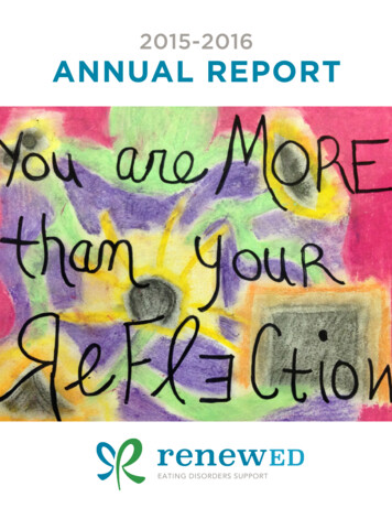 2015-2016 ANNUAL REPORT - Renewed