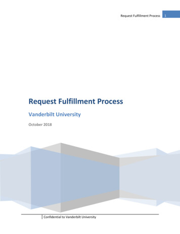 Request Fulfillment Process - Vanderbilt IT