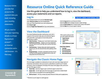 Resource Online Quick Reference Guide - Chase