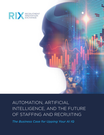 AUTOMATION, ARTIFICIAL INTELLIGENCE, AND THE 