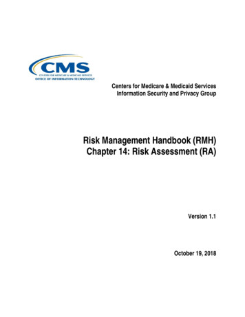 Risk Management Handbook (RMH) Chapter 14: Risk 