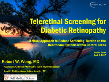 Teleretinal Screening For Diabetic Retinopathy