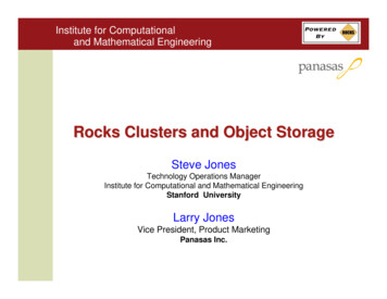 Rocks Clusters And Object Storage - Stanford University