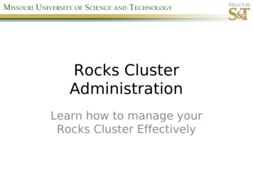 Rocks Cluster Administration
