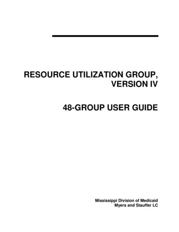 RESOURCE UTILIZATION GROUP, VERSION IV 48-GROUP 