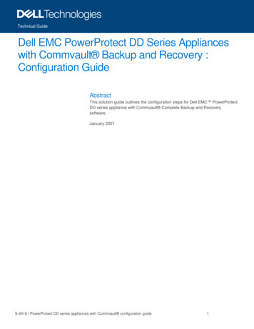 Dell EMC PowerProtect DD Series Appliances With Commvault .
