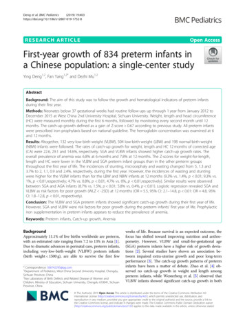 First-year Growth Of 834 Preterm Infants In A Chinese .