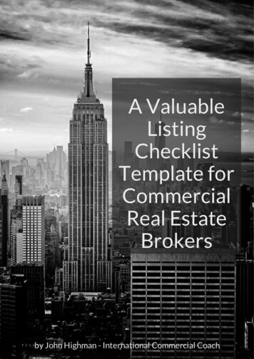 A Valuable Listing Checklist Template For Commercial Brokers