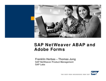 SAP NetWeaver ABAP And Adobe Forms