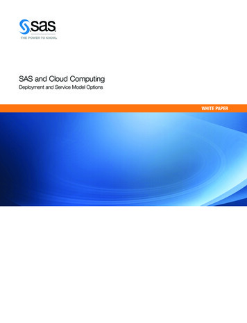 SAS And Cloud Computing