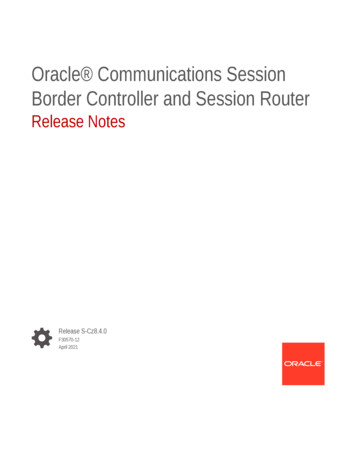 Border Controller And Session Router Oracle .