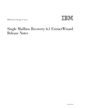 Single Mailbox Recovery 6.1 ExtractWizard Release Notes