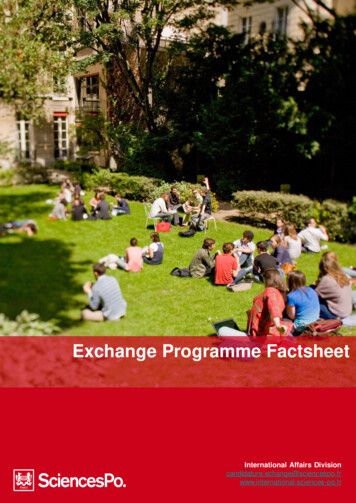 Exchange Programme Factsheet - UCLA Luskin