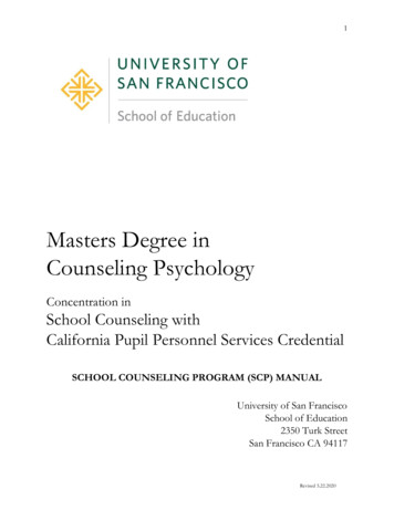 Masters Degree In Counseling Psychology