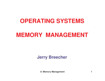OPERATING SYSTEMS MEMORY MANAGEMENT