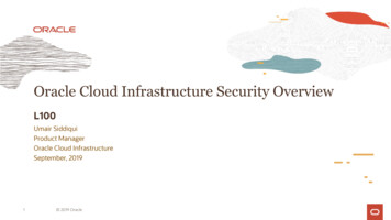 Oracle Cloud Infrastructure Security Overview