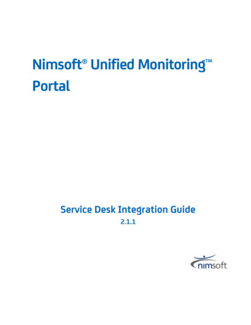 Service Desk Integration Guide - Nimsoft