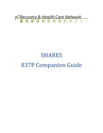 SHARES 837P Companion Guide - Hamilton County Mental .