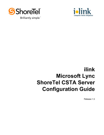 ShoreTel CSTA Server Configuration Guide 1.5