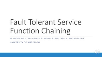 Fault Tolerant Service Function Chaining