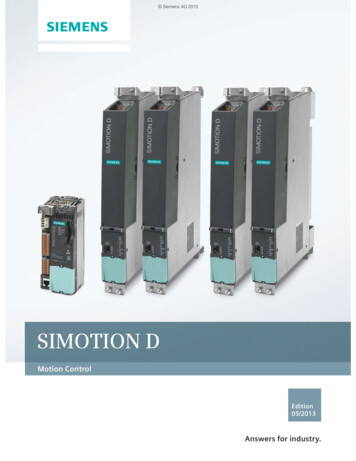 Simotion D Flyer - Siemens