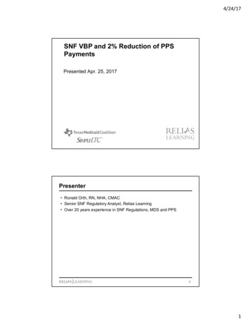 SNF VBP And 2% Reduction Of PPS Payments