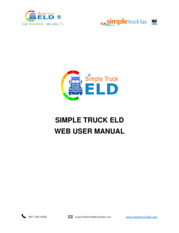 SIMPLE TRUCK ELD WEB USER MANUAL