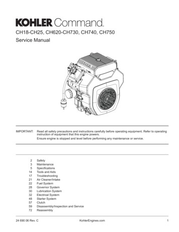 CH18-CH25, CH620-CH730, CH740, CH750 Service Manual