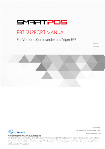 SmartPOS EBT Support Manual - Petrosoft