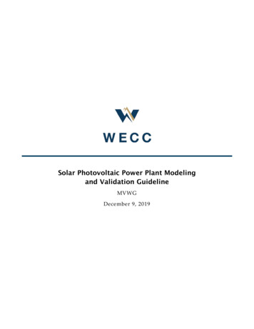 Solar Photovoltaic Power Plant Modeling And Validation .