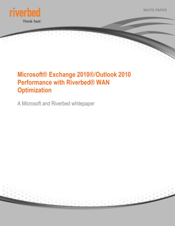 Microsoft Exchange 2010 Outlook 2010 Performance With .