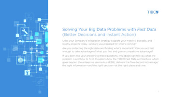 Solving Your Big Data Problems With Fast Data
